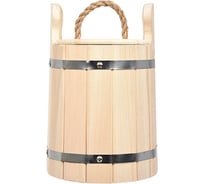 Кадка из липы с крышкой и гнётом Банные штучки 5л 32701