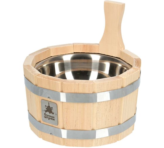 Ушат с нержавеющей вставкой Банные штучки 3.5 л 33215 1