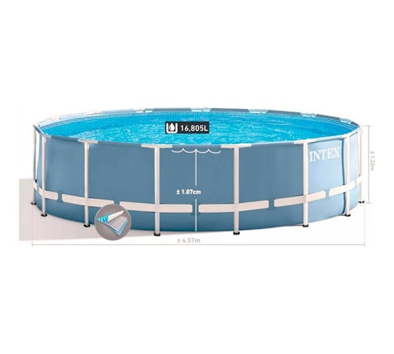 Каркасный бассейн Intex Prism Frame 457х122 см 26736