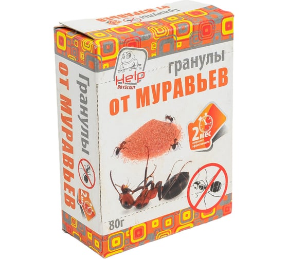 Гранулы от МУРАВЬЁВ в коробке, 80 г HELP 80277