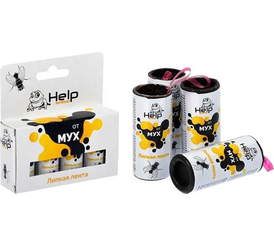Липкая лента от МУХ, 4 шт. в упаковке HELP 80241