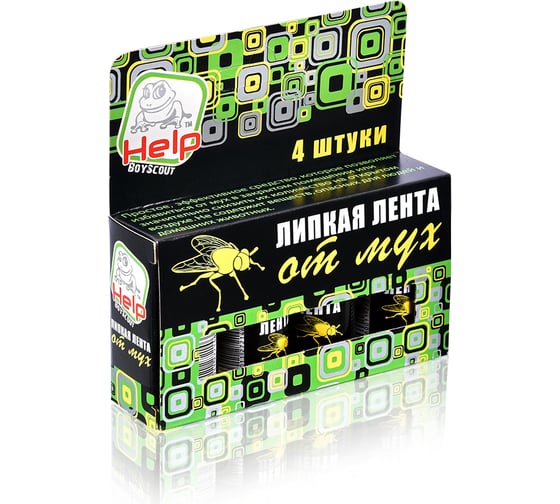 Липкая лента от МУХ, 4 шт. в упаковке HELP 80241