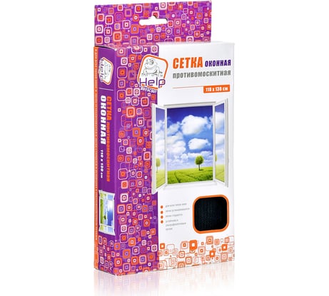 Сетка противомоскитная 110x130 см HELP 80000