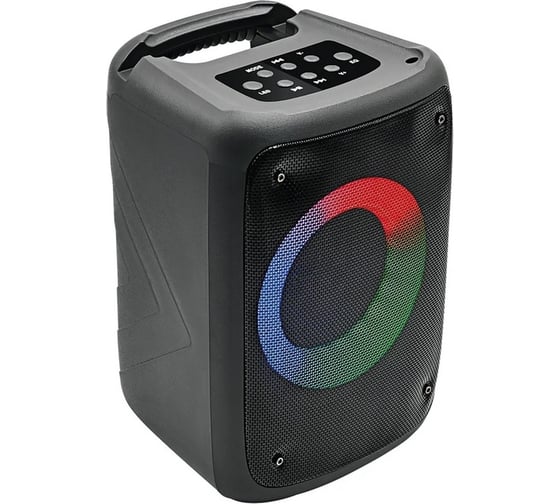 Bluetooth-колонка Perfeo DISCO RING 4 LED, 10 Вт, черный 30014949