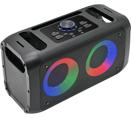 Bluetooth-колонка Perfeo DUAL RING 3 LED 10 Вт, черная 30014951 1
