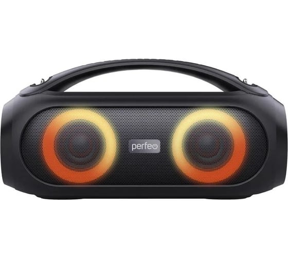 Bluetooth-колонка Perfeo FUSION LED, FM, 25 Вт, черная 30014938