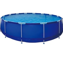 Круглый бассейн со стальной рамой + фильтр-насос + лестница + чехол + подставка JILONG ROUND STEEL FRAME POOLS17542EU