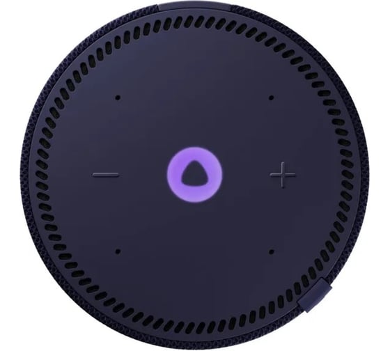 Станция Яндекс Мини Плюс синяя YNDX-00020 с часами умная колонка YNDX-00020 Blue