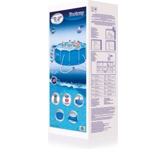 Каркасный бассейн BestWay 366х122 см, 10250л, без аксессуаров  BW 14471