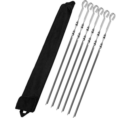Набор угловых шампуров в чехле ROYALGRILL 620х10х1мм, 6 шт. 80-081