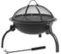Костровая чаша очаг с решеткой, крышкой и кочергой ROYALGRILL 52.5см 80-122 1