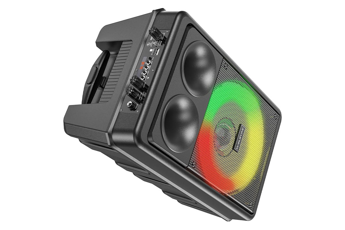 Колонка Borofone Bluetooth bp9 dancing, bt 5.0, 10w,  aux/microsd/usb/led/микрофон/караоке черный 0L-00057170