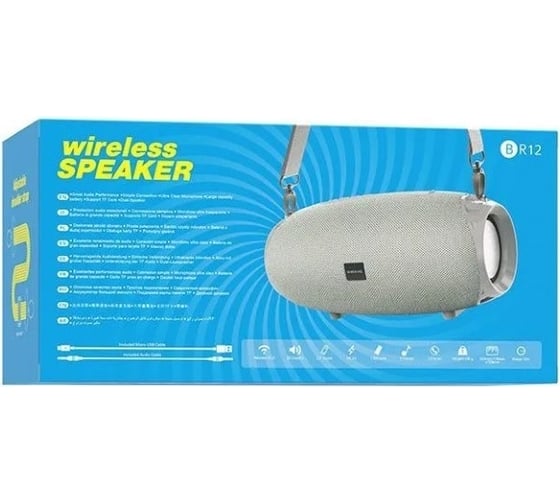 Колонка Borofone Bluetooth br12 amplio sports tws bt 5.0, 5wх2, aux/microsd/usb/fm серая 0L-MG-WF862