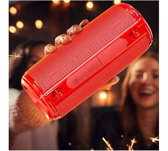 Колонка Borofone Bluetooth br13 young sports bt 5.0, 5wx2, aux/microsd/usb/fm красная 0L-00050016