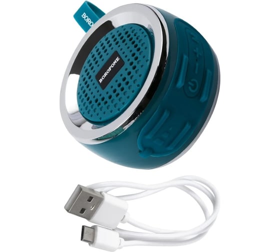 Колонка Borofone Bluetooth br2 aurora sports bt 5.0, 3w, microsd/usb/fm зеленая 0L-00044382