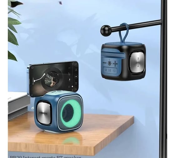 Колонка Borofone Bluetooth br29 interest sports bt 5.3, 7w, microsd/usb/fm/tws, rgb черная 0L-00058090