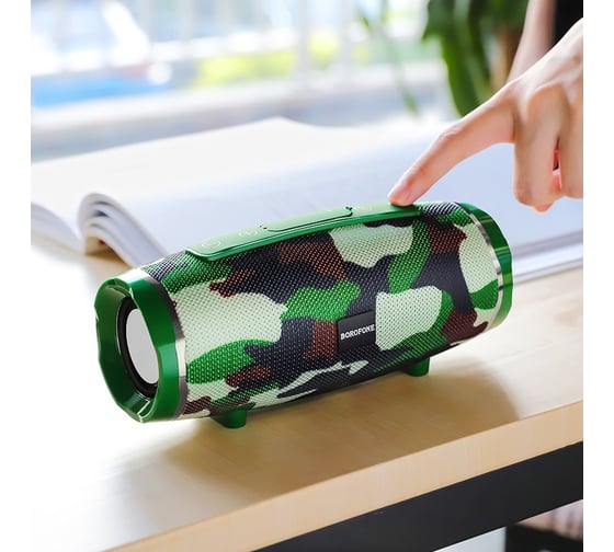 Колонка Borofone Bluetooth br3 bt 5.0, 5wx2, aux/microsd/usb/fm камуфляж 0L-00047927