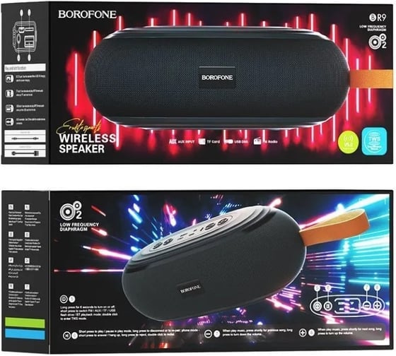 Колонка Borofone Bluetooth br9 erudite sports bt 5.0, 3wx2, aux/microsd/usb/fm черная 0L-00049134