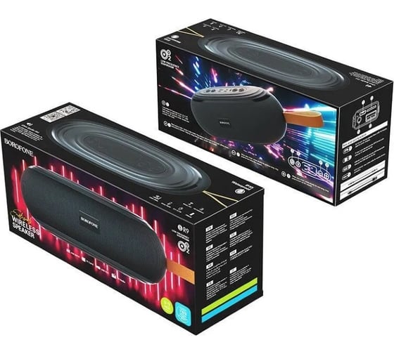 Колонка Borofone Bluetooth br9 erudite sports bt 5.0, 3wx2, aux/microsd/usb/fm черная 0L-00049134