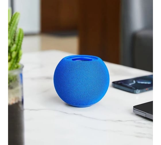 Колонка Hoco Bluetooth bs45 deep sound bt5.0, 5w, tws/fm/microsd, шар синий 0L-00053137