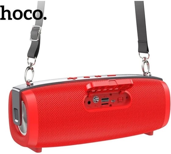 Колонка Hoco Bluetooth bs55 gallant bt5.3, 2x5w, aux/usb/microsd/mic + микрофон красный 0L-00057362