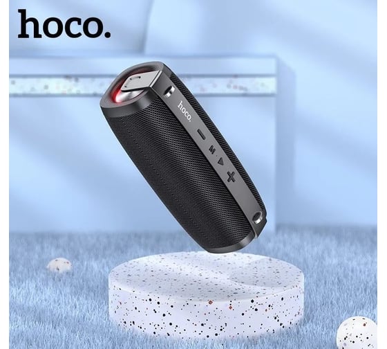 Колонка Hoco Bluetooth bs55 gallant bt5.3, 2x5w, aux/usb/microsd/mic + микрофон, rgb черный 0L-00057361