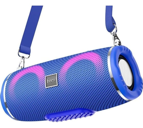 Колонка Hoco Bluetooth hc12 sports bt5.0, 2x5w, aux/fm/microsd/microusb/usb, rgb, громкость +/- син 0L-00057097
