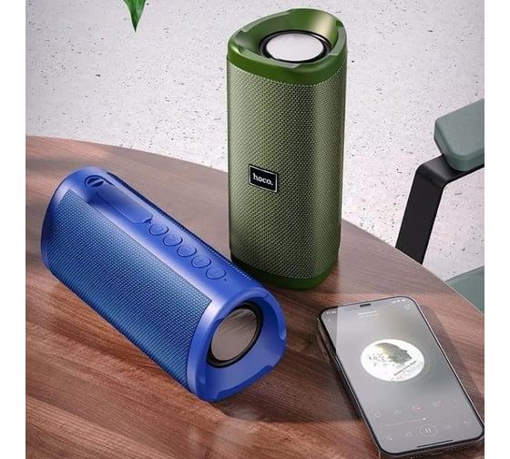 Колонка Hoco Bluetooth hc4 bella bt5.0, 2x5w, aux/tws/fm/microsd/usb, ipx5 синий 0L-00050214