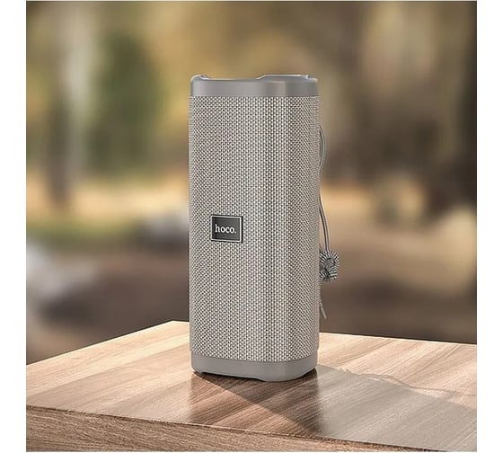 Колонка Hoco Bluetooth hc4 bella bt5.0, 2x5w, aux/tws/fm/microsd/usb, ipx5 серый 0L-00050215