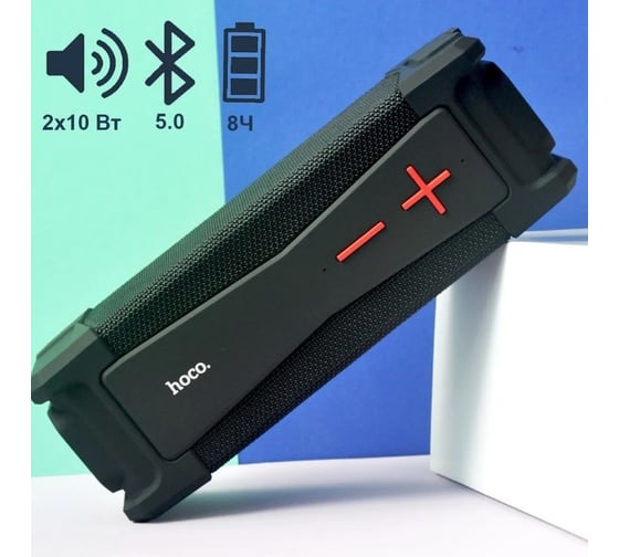 Колонка Hoco Bluetooth hc6 magic bt5.0, 2x5w, aux/tws/fm/microsd/usb, ipx5 черный 0L-00056598