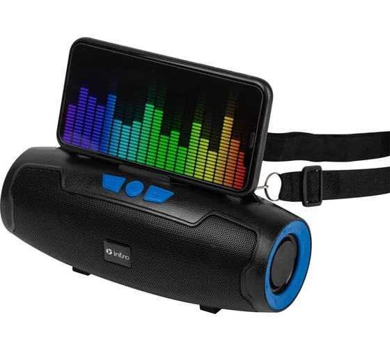 Портативная колонка Intro BRW590 bluetooth беспроводная, стерео, акустическая, черная Б0057184