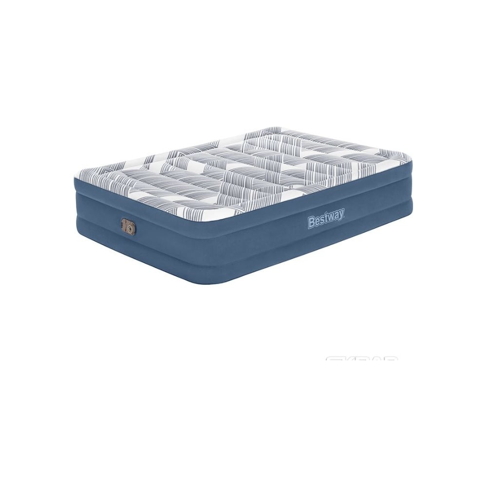 Надувной матрас BestWay tritech fashion flock queen со встроенным