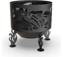 Костровая чаша FIRE-HOUSE охота и рыбалка диаметр 500 мм, с защитной сварной сеткой Ch3-500охота и рыбалка