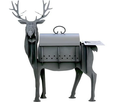 Мангал FIRE-HOUSE олень с крышкой и столиком Ma-олень