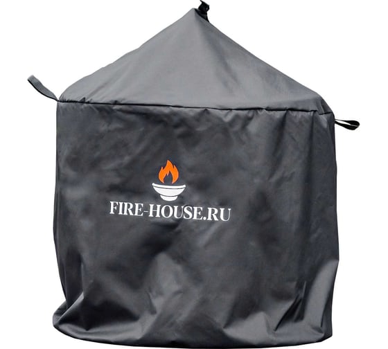 Чехол для костровой чаши FIRE-HOUSE черный, с крышкой, диаметр 600 мм CheholKR-600-ч 1