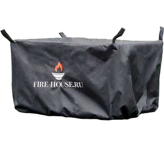Чехол для костровой чаши FIRE-HOUSE черный, без крышки Chehol-листья-620-ч 1