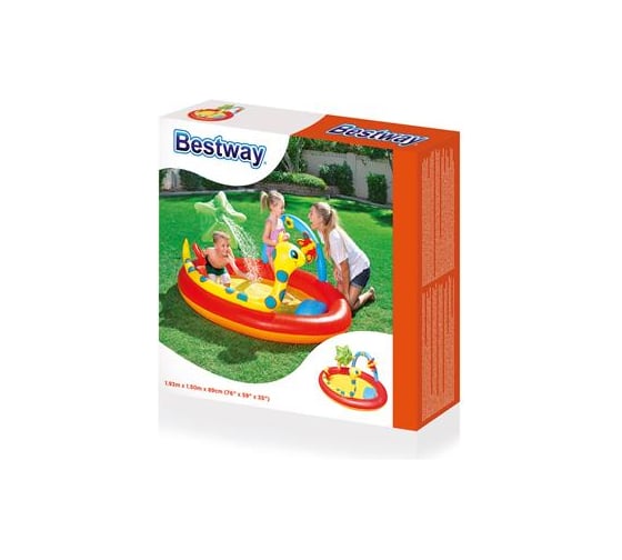 Игровой бассейн BestWay 192x150x88см, 160л, с брызгалкой и кольцами 53026 BW