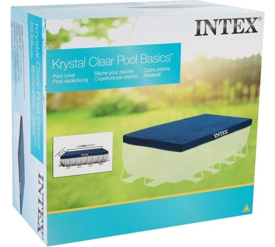 Тент для каркасного бассейна Intex Rectangular Frame 389х184 см 28037
