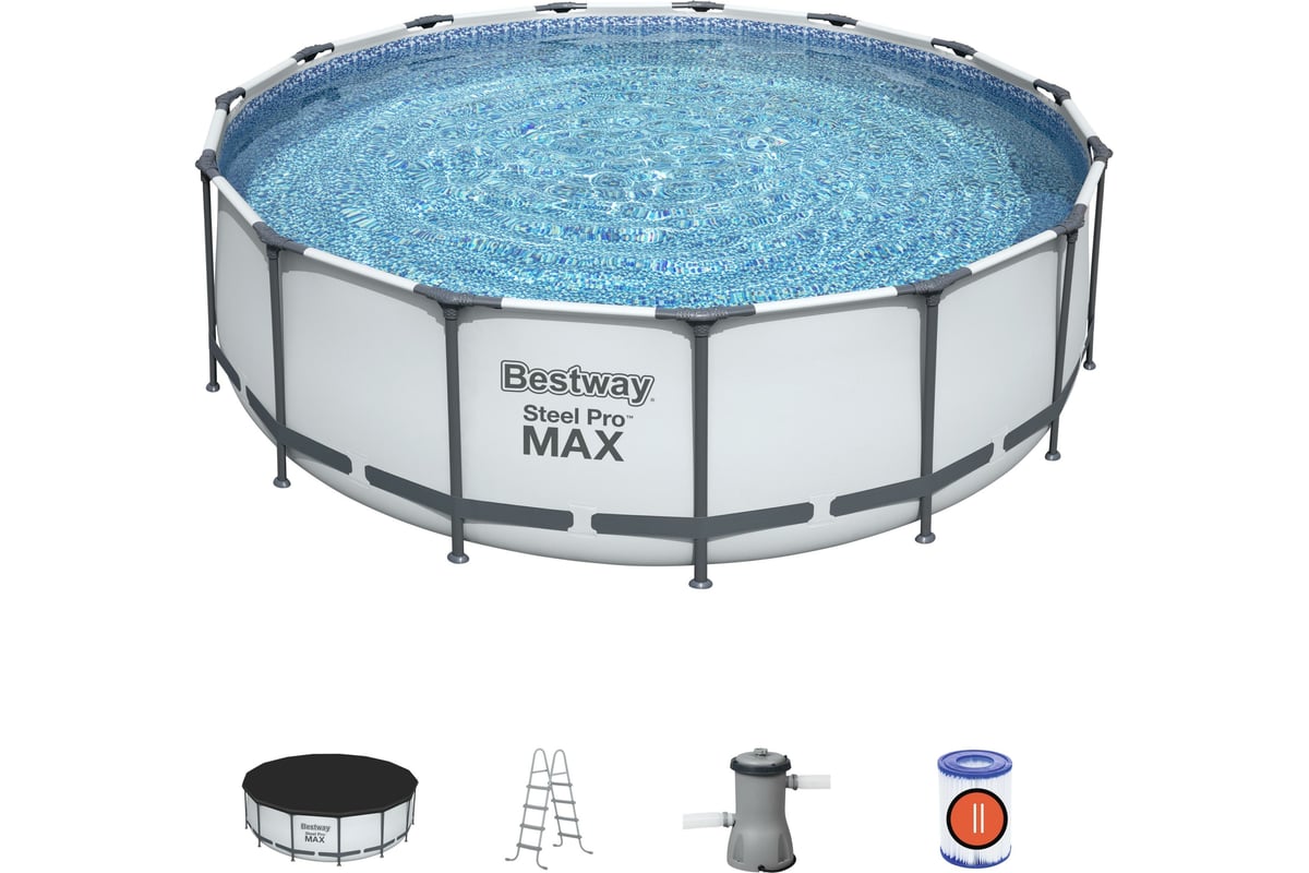Каркасный бассейн BestWay 457x122 см, 56438 BW 008921 для сада и дачи ...
