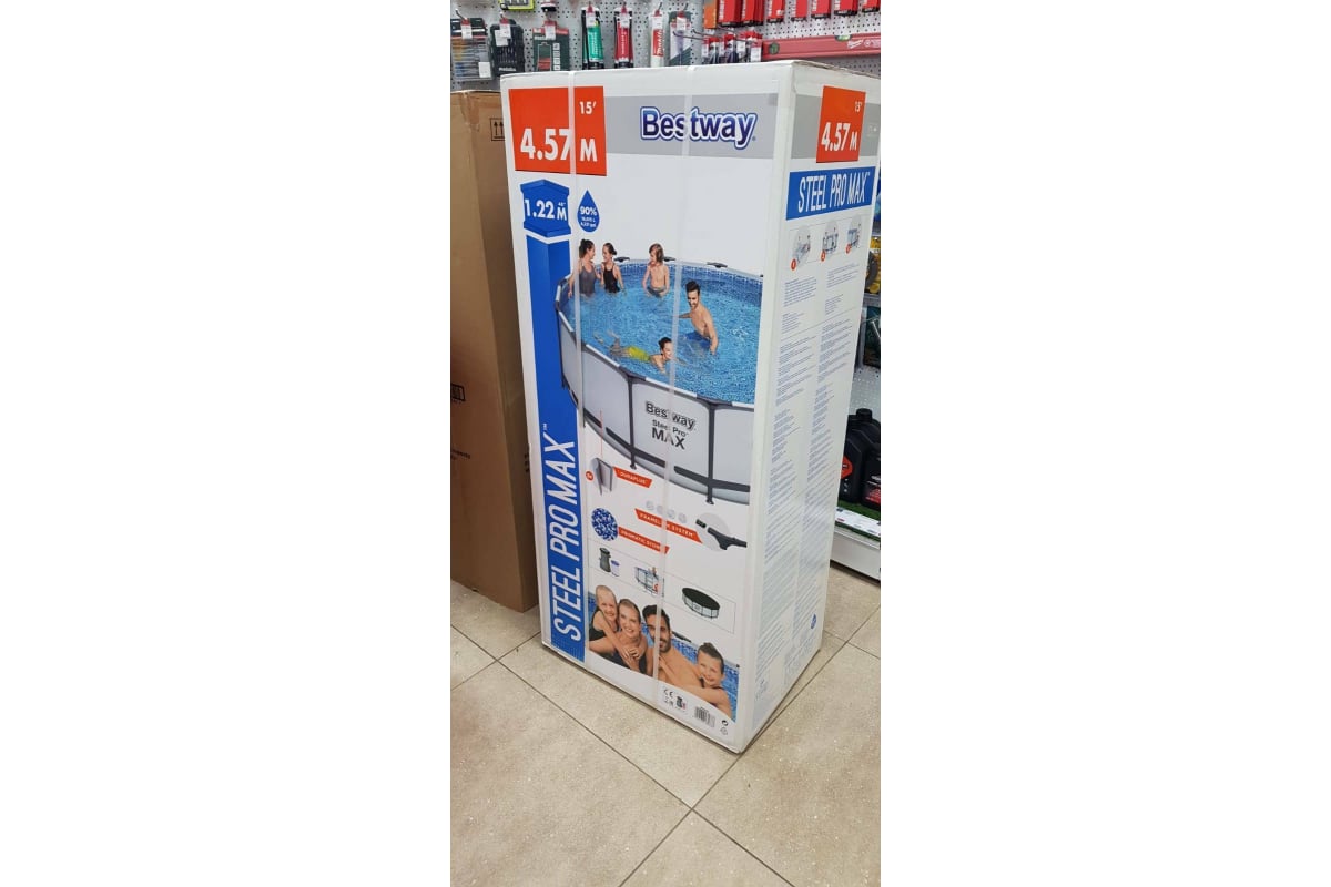 Каркасный бассейн BestWay 457x122 см, 56438 BW 008921 для сада и дачи ...