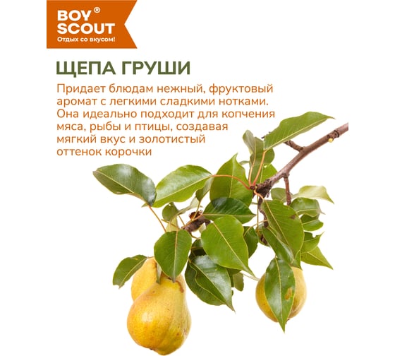 Щепа для копчения BOYSCOUT Груша , 1 л 25 61094
