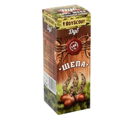 Щепа для копчения BOYSCOUT Дуб, 1 л /25 61095