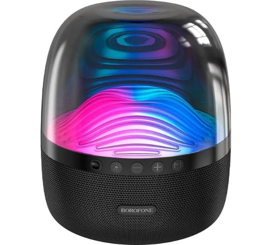 Bluetooth-колонка Borofone bp8 glazed bt 5.0, 2x5 Вт, aux/microsd/led, черный 0L-00057171 1