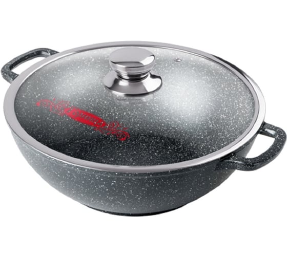 Казан Горница 4л. 280/100 гранит induction литые ручки с крышкой ПС13724