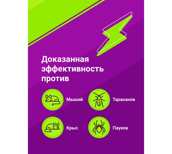 Ультразвуковой отпугиватель мышей и грызунов SSY электрический, фиолетовый 50711