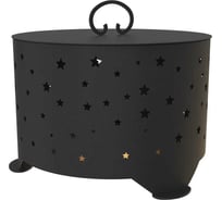 Комплект: костровая чаша с плоским дном с крышкой пламегасителем FIRE-HOUSE звезды диаметр 50 Pd1-500звезды