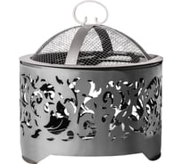 Костровая чаша FIRE-HOUSE узор диаметр 50 с плоским дном с крышкой искрогасителем Pd3-500узор