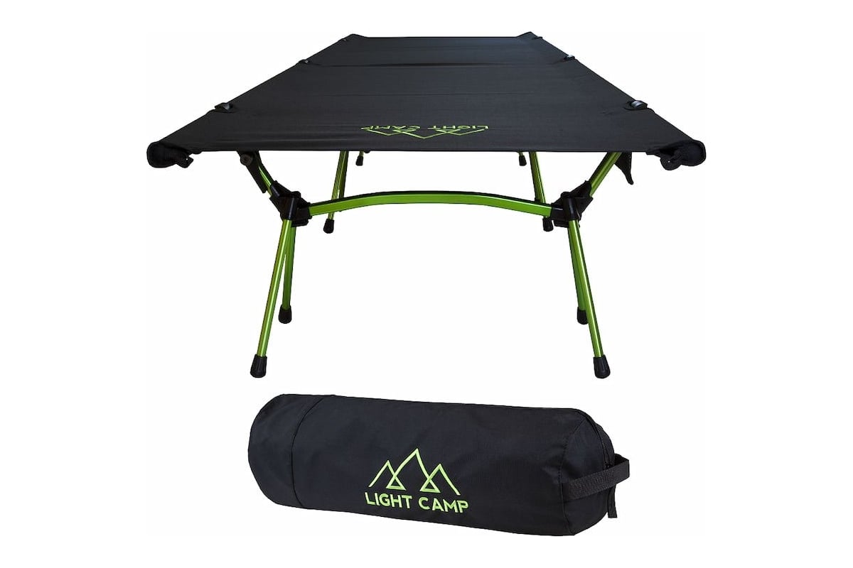 Раскладушка LIGHT CAMP Folding Cot черный/зеленый LC501 выгодная