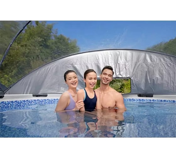 Каркасный бассейн Bestway Steel Pro Max 366x100см, 9150л, с навесом, с фильтр-насосом, 2006 л/ч, лестница 5619N BW