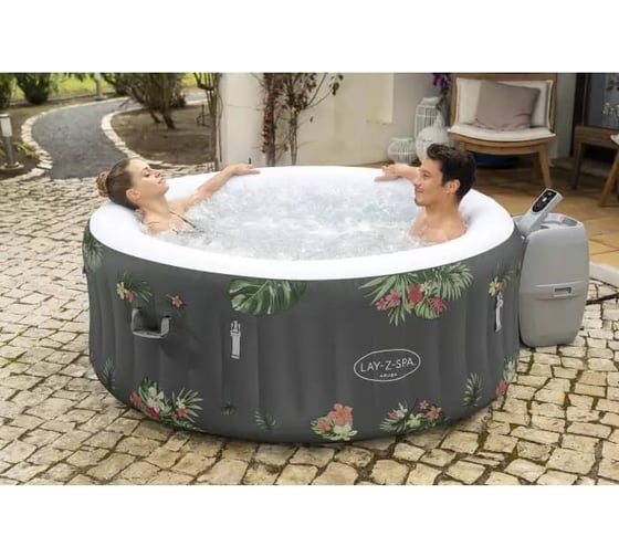 СПА-бассейн Bestway Aruba AirJet 124/170x66см, 605л, круглый, аэромассаж 60061 BW
